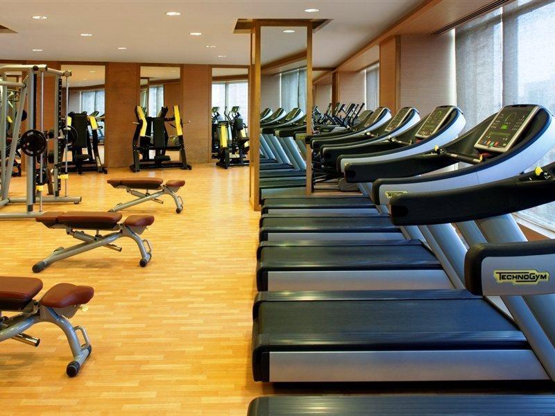 Radisson Blu Hotel New Delhi Dwarka Exterior foto The gym at the hotel